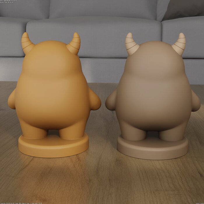 Cute Little Monster 3D Model STL File for 3D Printing Model — view 5