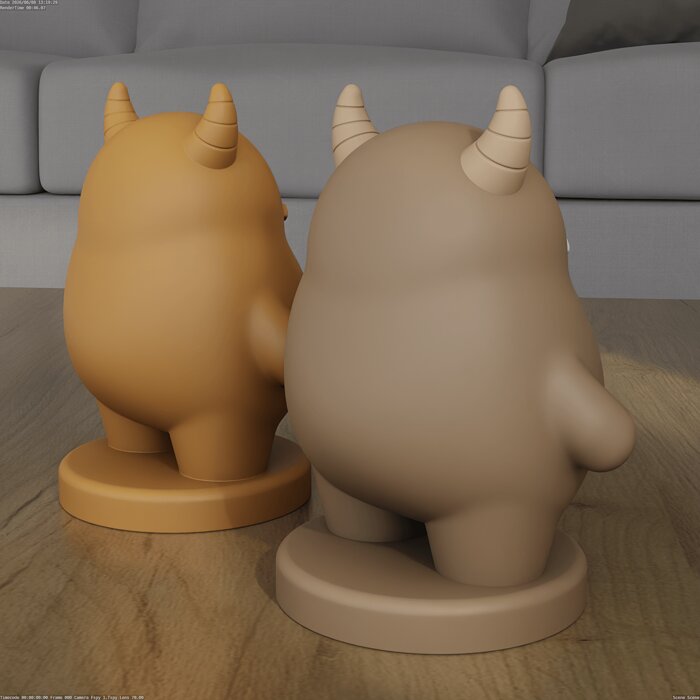 Cute Little Monster 3D Model STL File for 3D Printing Model — view 6