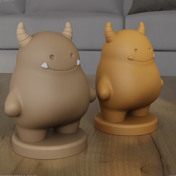 Cute Little Monster 3D Model STL File for 3D Printing Model — view 7