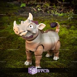Basic STL Collection Articulated Warthog 3D Model