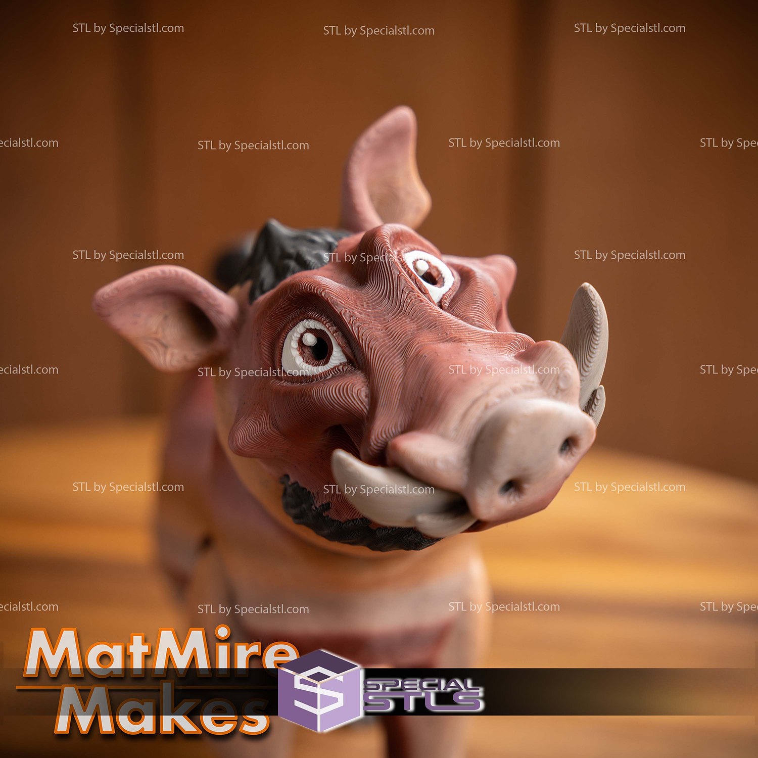 Basic STL Collection Articulated Warthog 3D Model — view 2