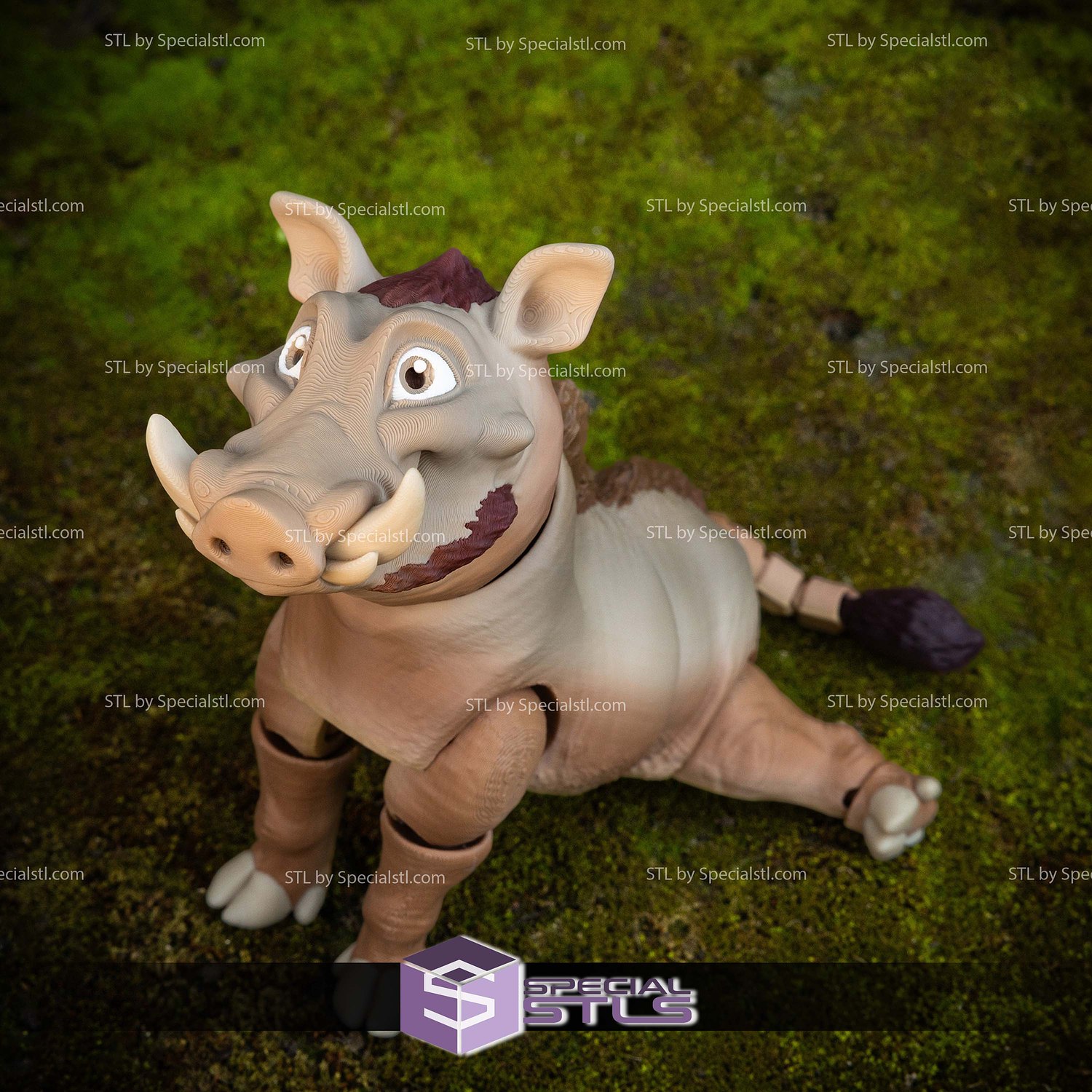 Basic STL Collection Articulated Warthog 3D Model — view 3