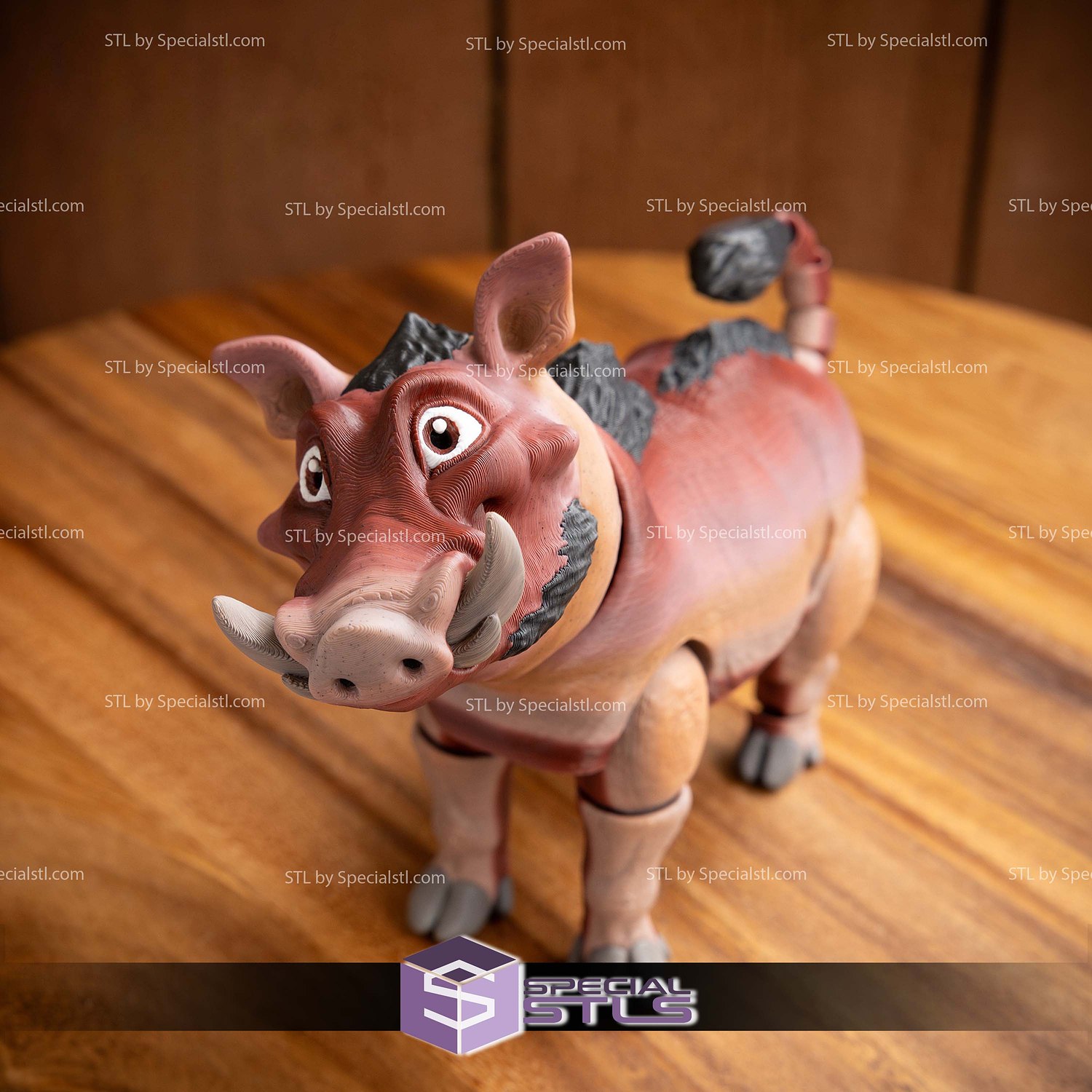 Basic STL Collection Articulated Warthog 3D Model — view 4