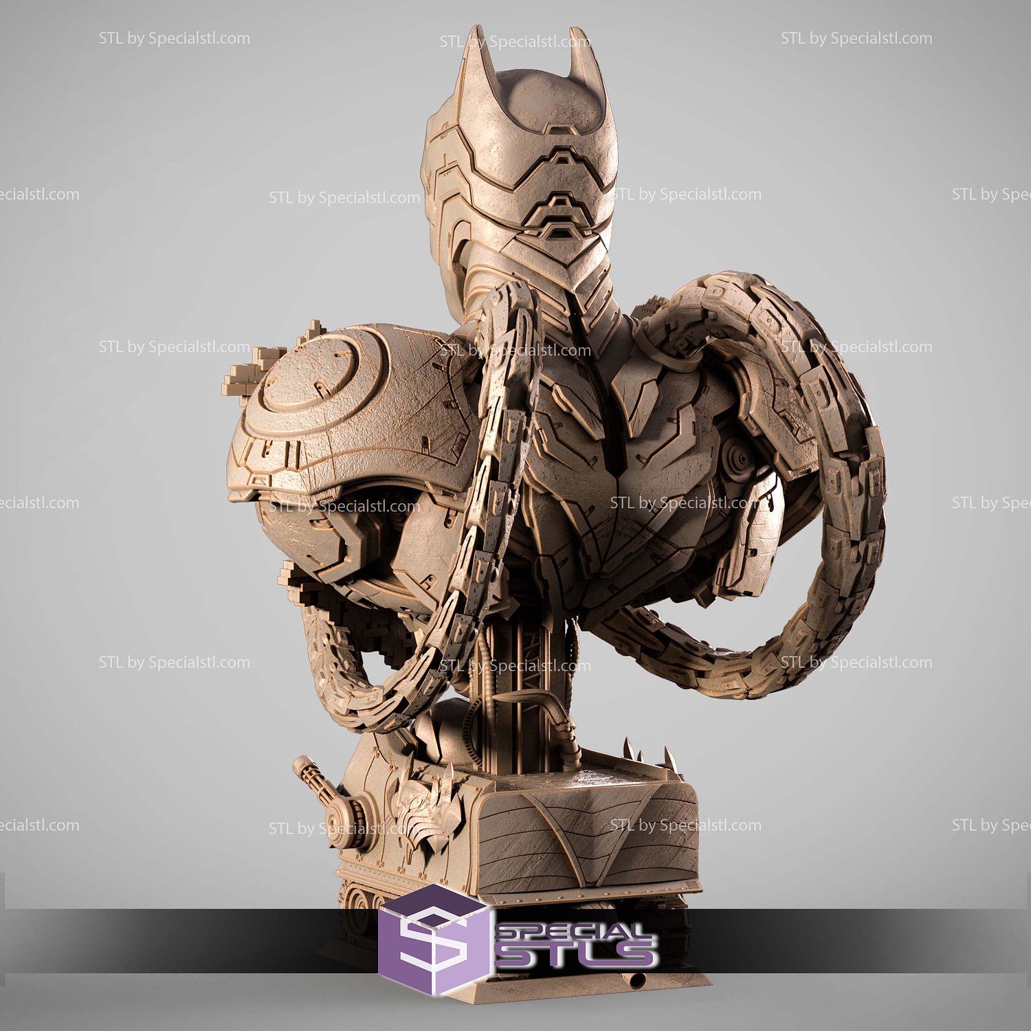 Murder Machine Portrait Bust STL Files 3D Model — view 2