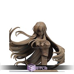 Akame Akame Ga Kill Red Bust STL Files 3D Model