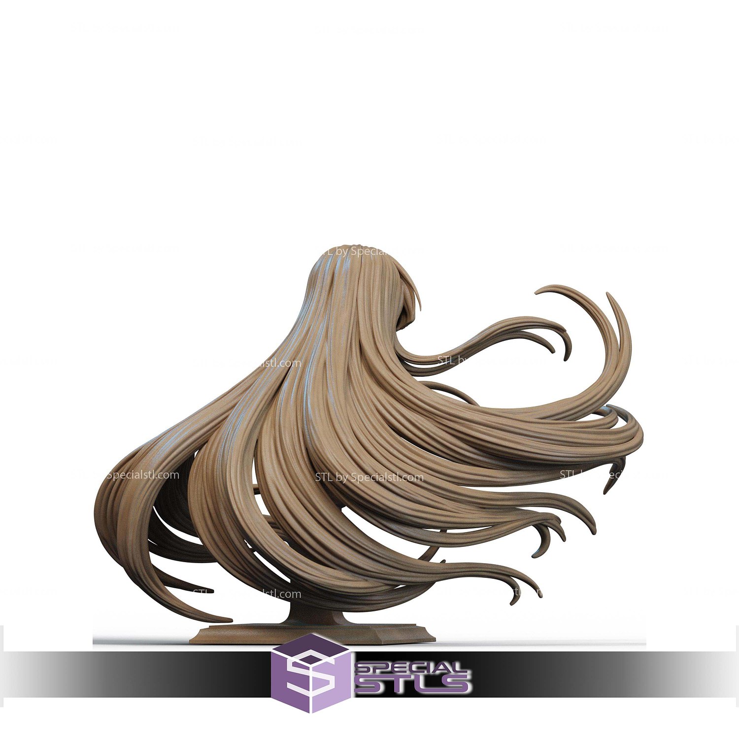 Akame Akame Ga Kill Red Bust STL Files 3D Model — view 3