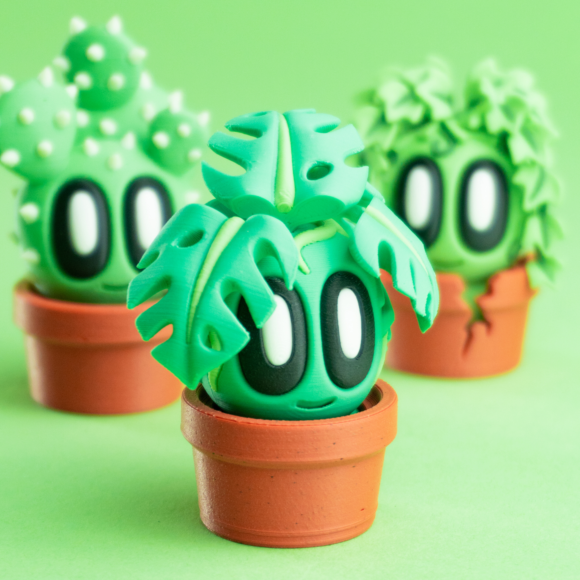Blob Plants - Mini Plant Collectible Art Toy with Pot Container 3D 3MF Model