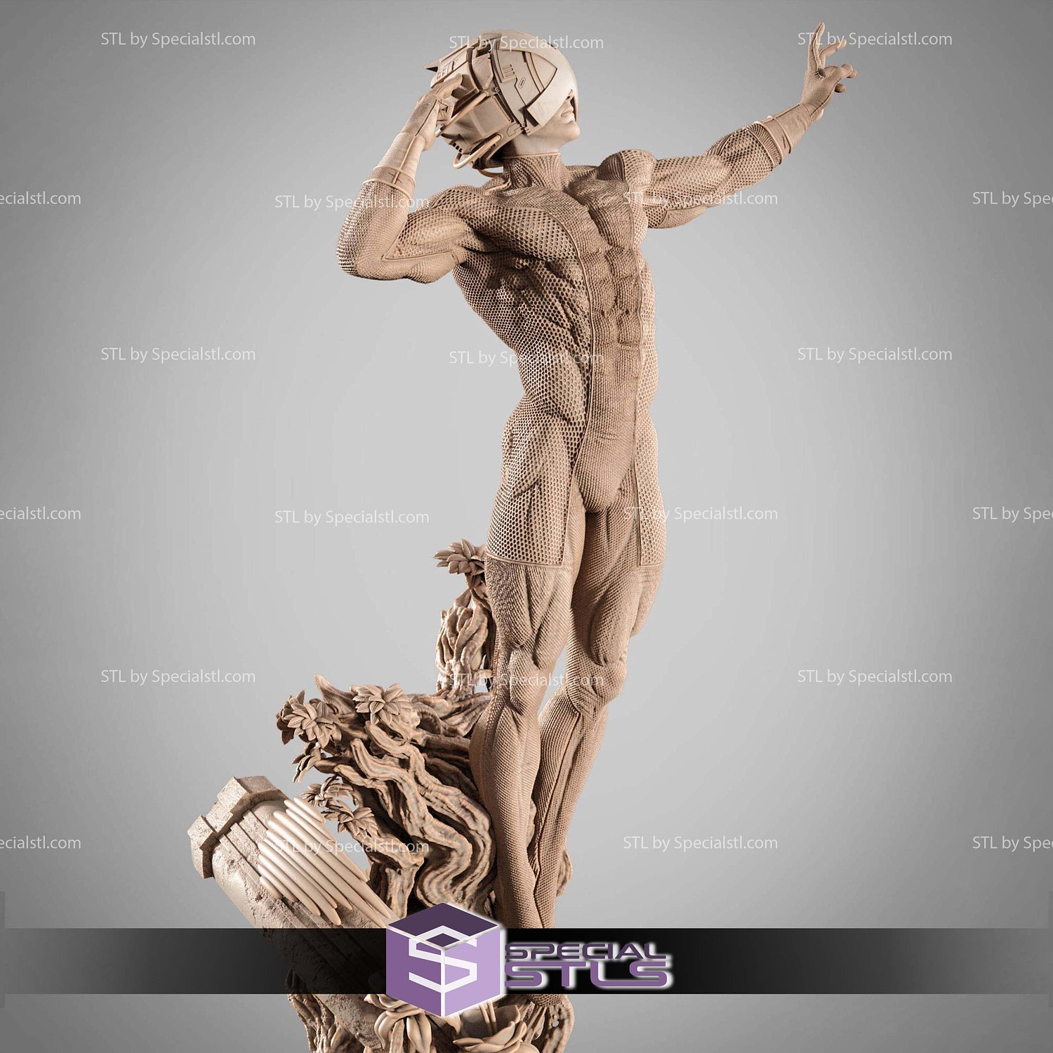 Professor X in Helmet 3D Printer Files STL Model — view 3