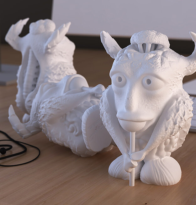 Stuffed Gargoyle 3D STL Model — view 2
