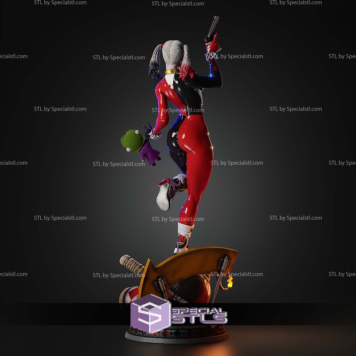 Harley Quinn Comics Version 394mm STL Files 3D Model — view 2
