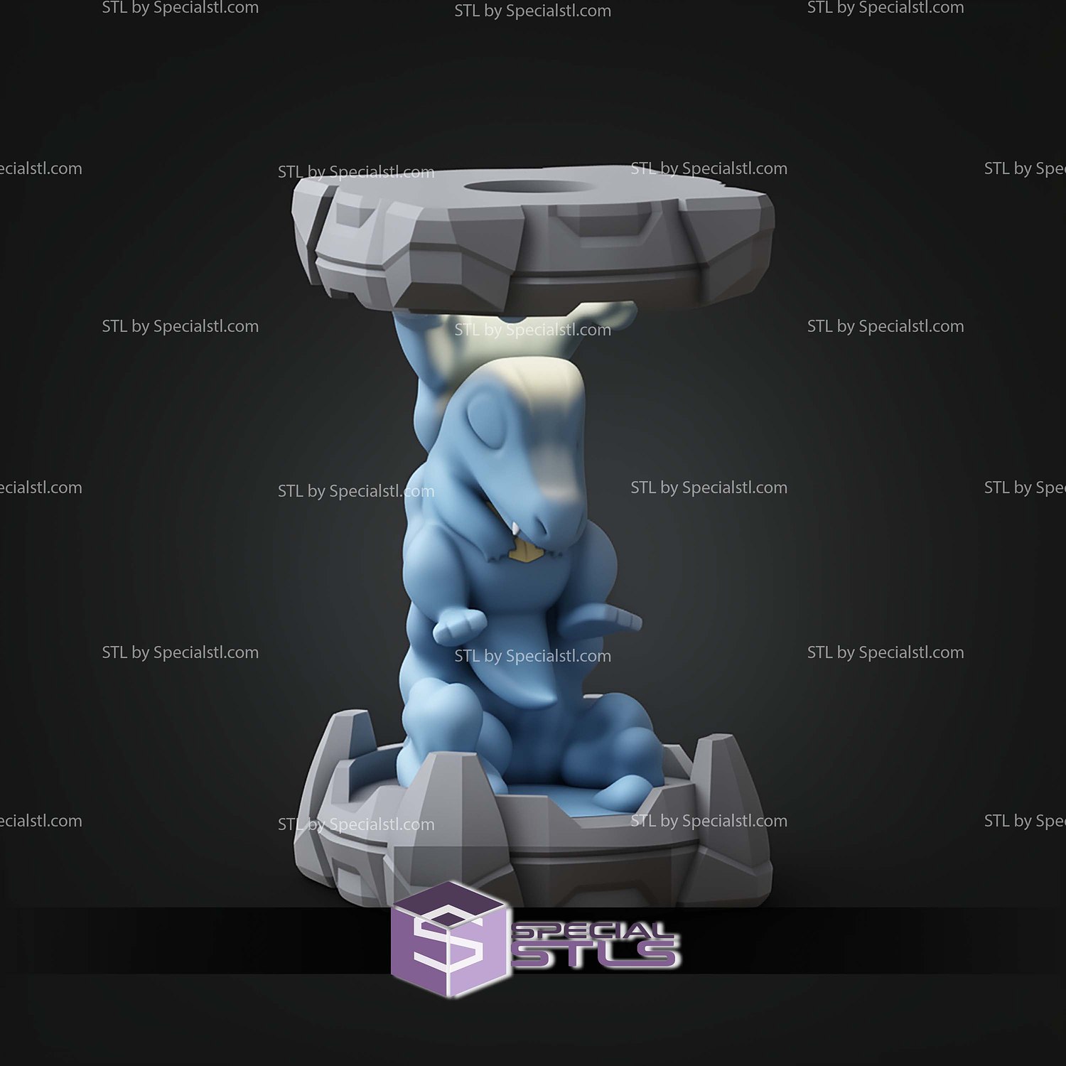 Pokemon Clone Lab Colletion Totodile STL Files 3D Model — view 2