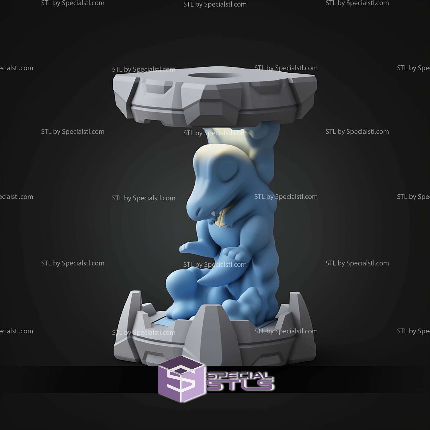 Pokemon Clone Lab Colletion Totodile STL Files 3D Model — view 3
