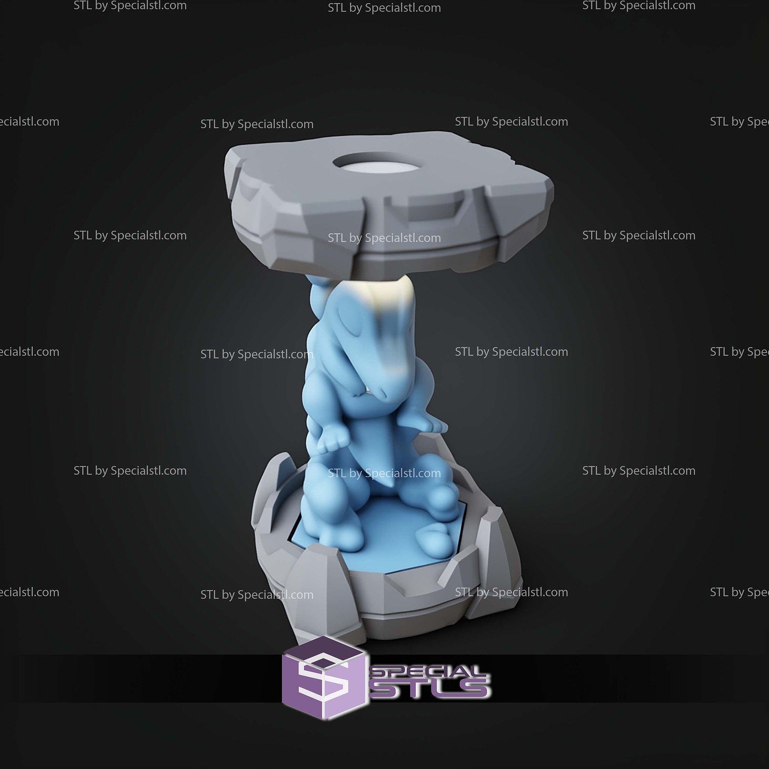 Pokemon Clone Lab Colletion Totodile STL Files 3D Model — view 5