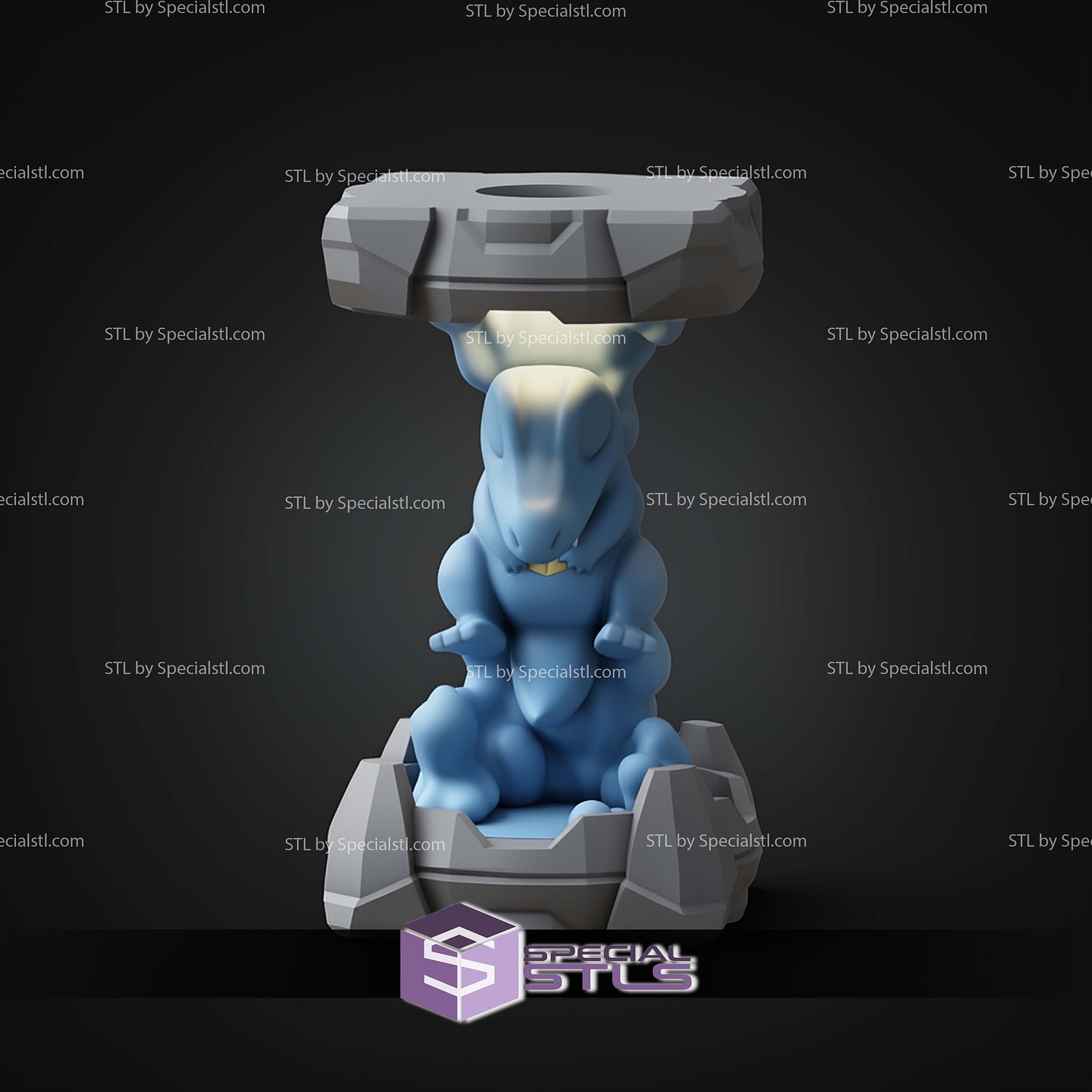 Pokemon Clone Lab Colletion Totodile STL Files 3D Model — view 6