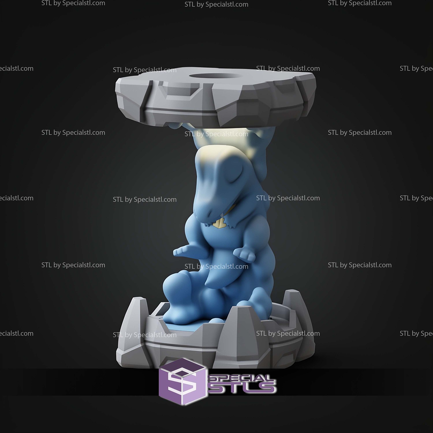 Pokemon Clone Lab Colletion Totodile STL Files 3D Model — view 7