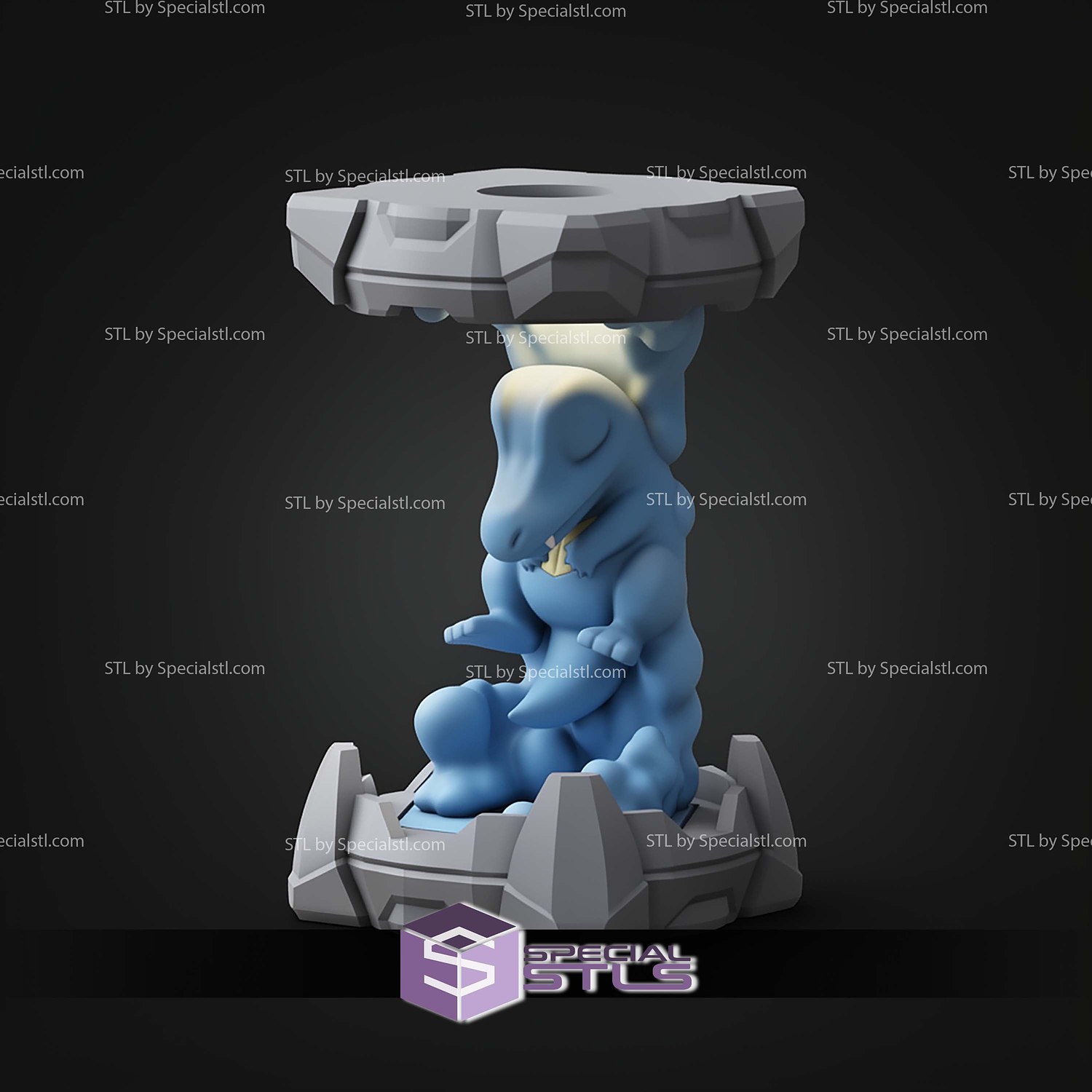 Pokemon Clone Lab Colletion Totodile STL Files 3D Model — view 8