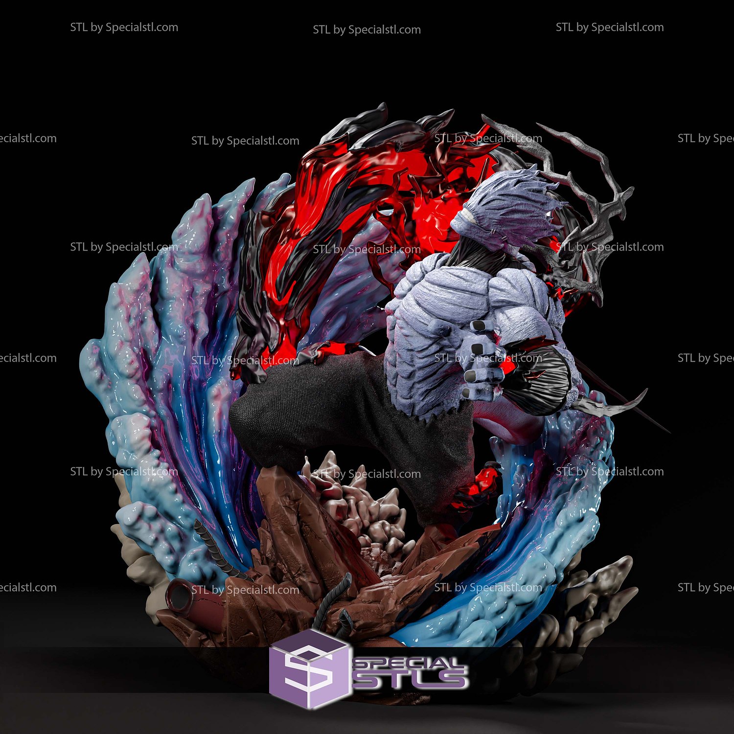 Mahito Jujutsu Kaisen Diorama 3D Printer Files STL Model — view 3