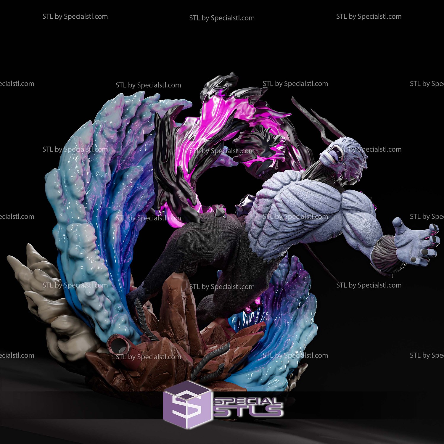 Mahito Jujutsu Kaisen Diorama 3D Printer Files STL Model — view 4