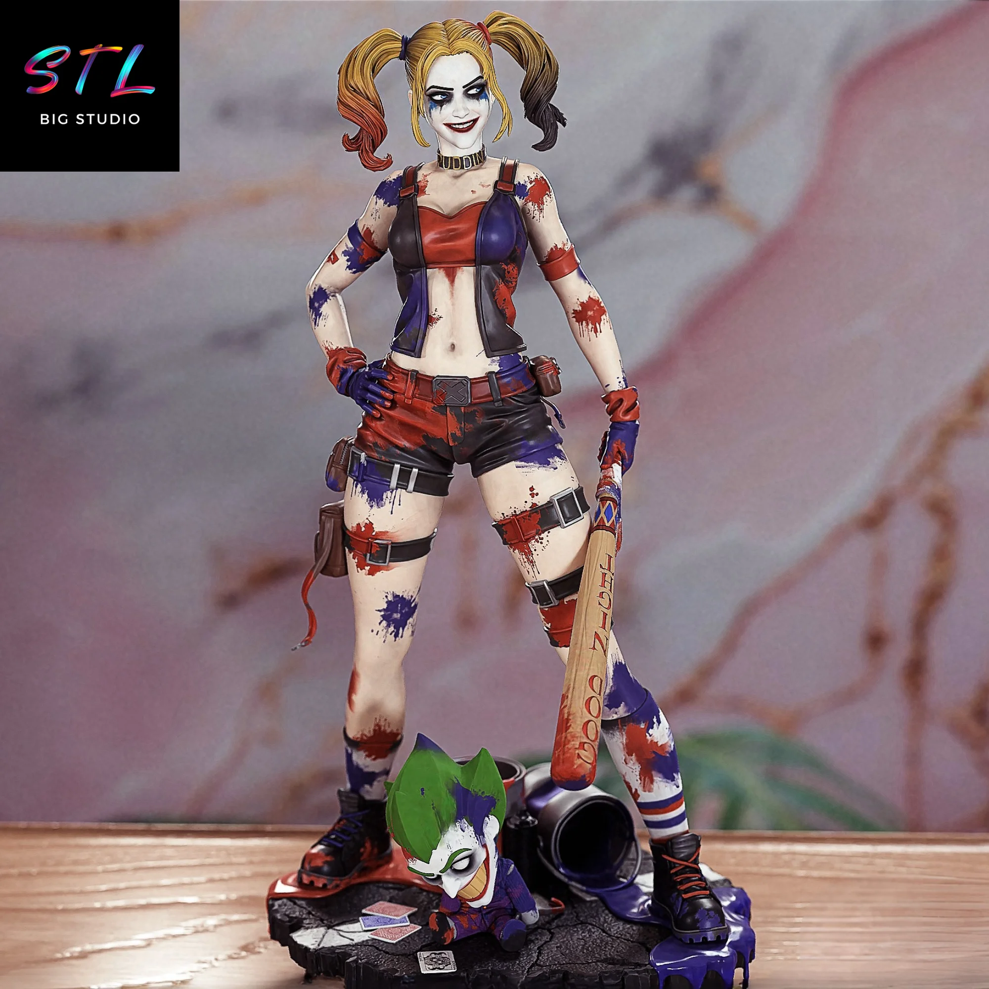 Harley Quinn STL Figure | DC Comics | 3D Printable Model Model