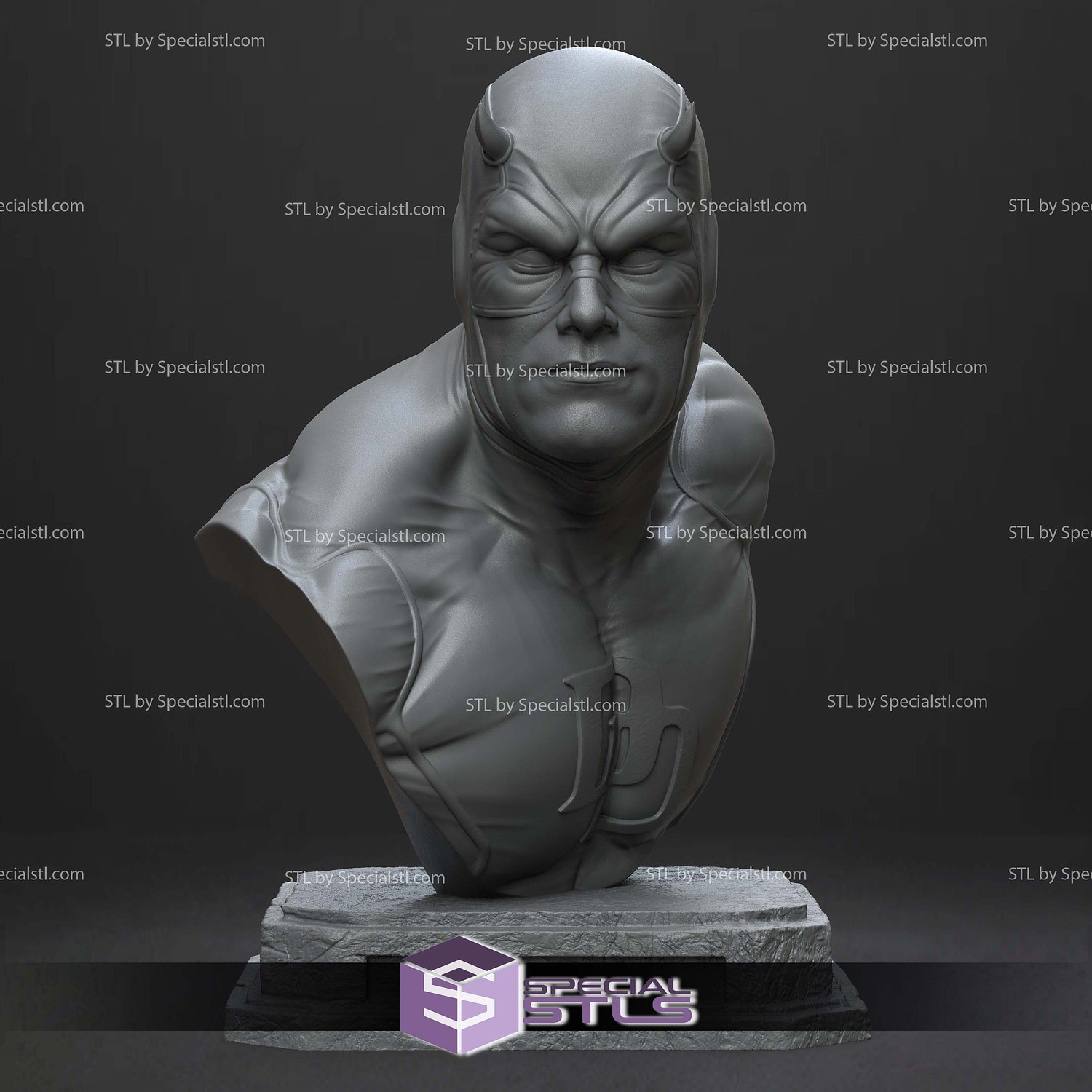 Daredevil Angel Bust STL Files 3D Model — view 2