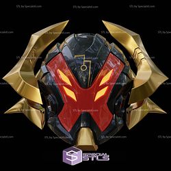 Cosplay STL Files X Tron Helmet Marvel Rivals 3D Model