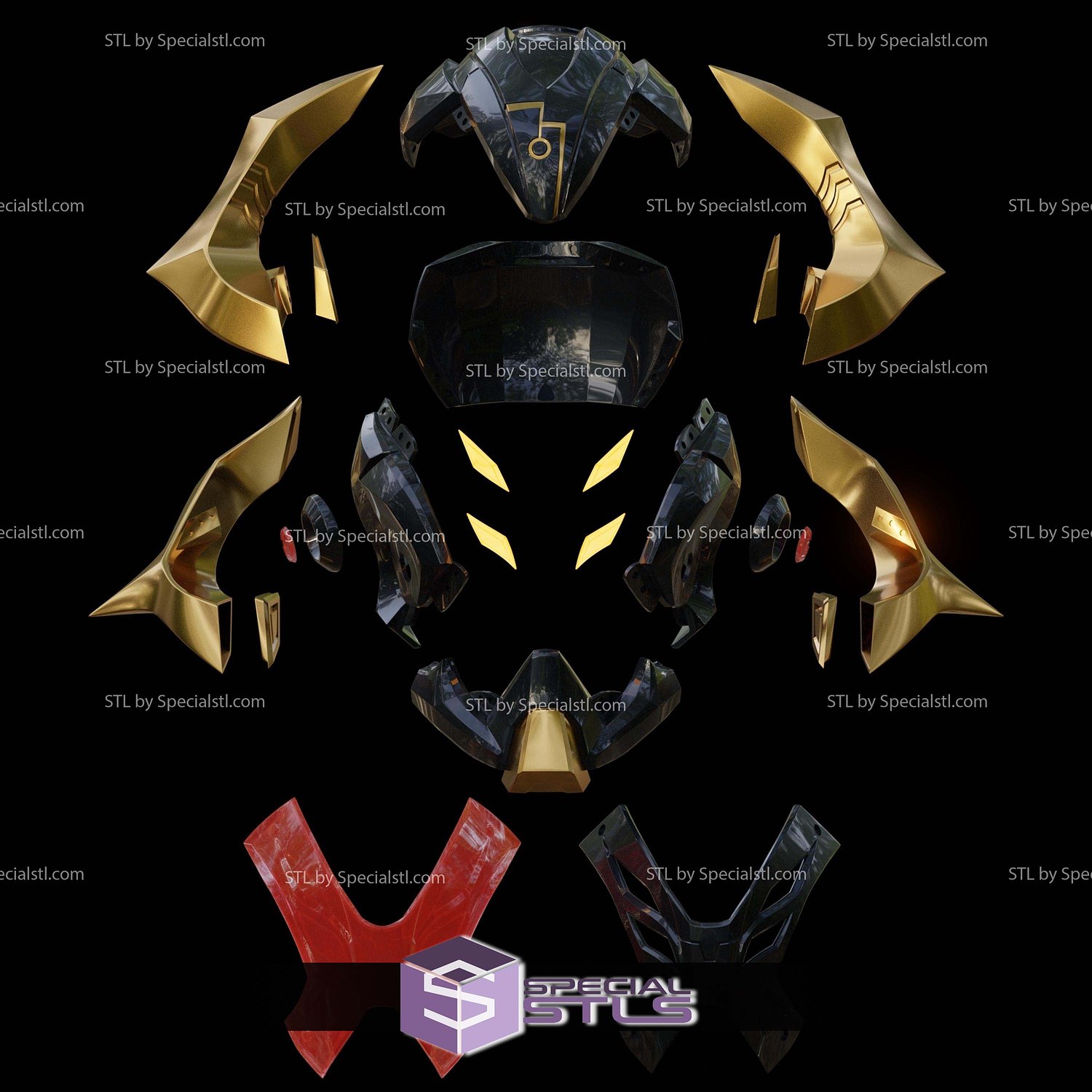 Cosplay STL Files X Tron Helmet Marvel Rivals 3D Model — view 8