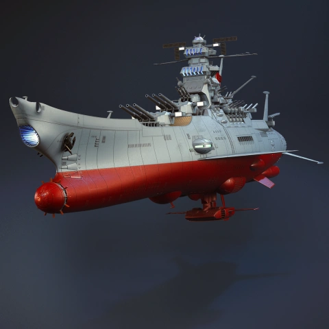 Space Battleship Yamato 3D Printing Model | Assembly + Active STL Model