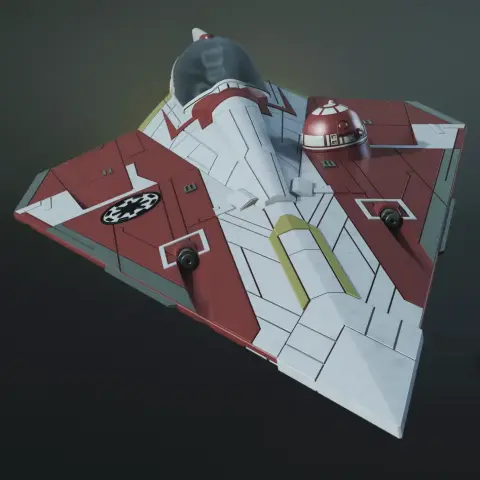 Delta-7 Jedi Starfighter 3D Printer Files | Assembly STL Model