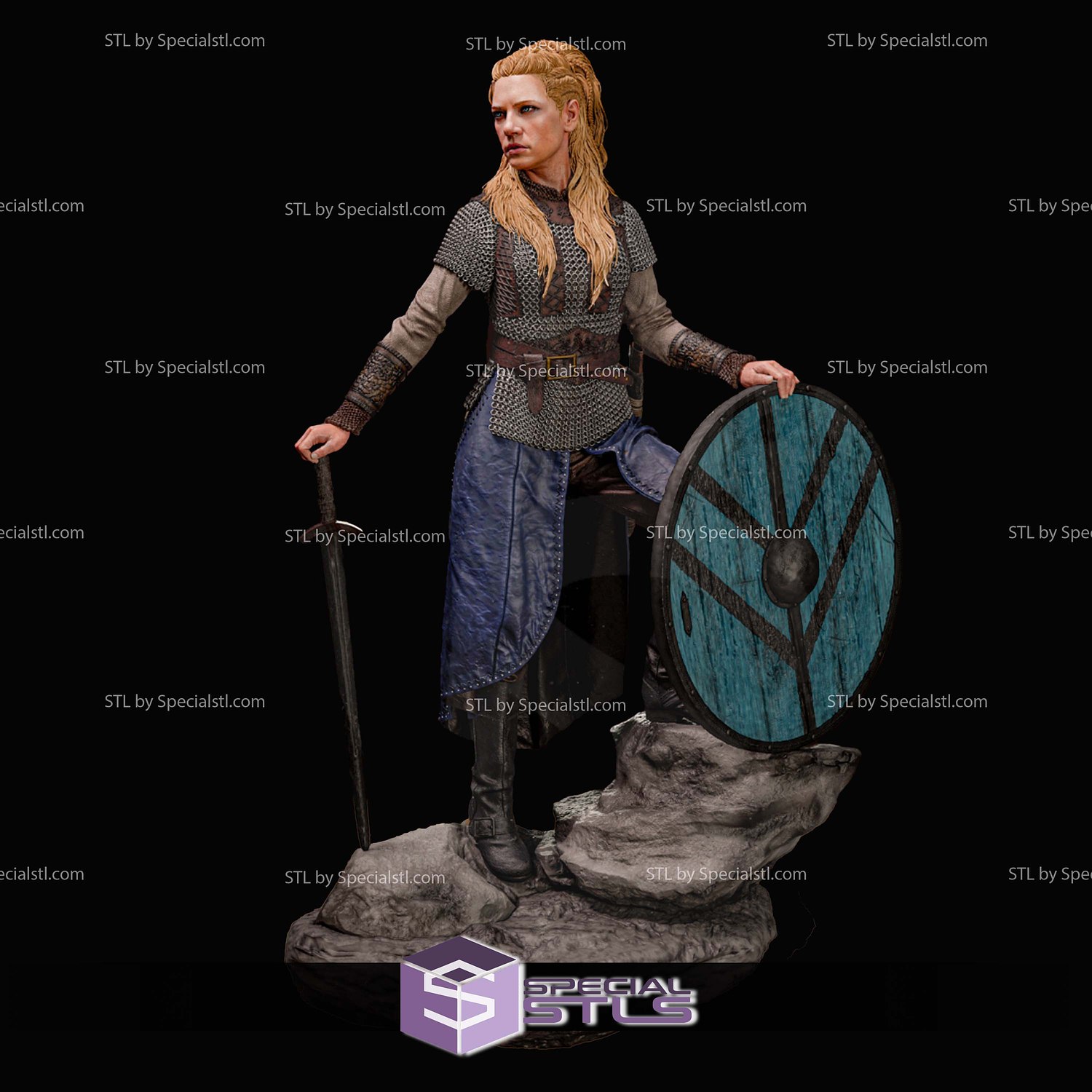 Lagertha Shiled Maiden 1-6 STL Files 3D Model — view 2