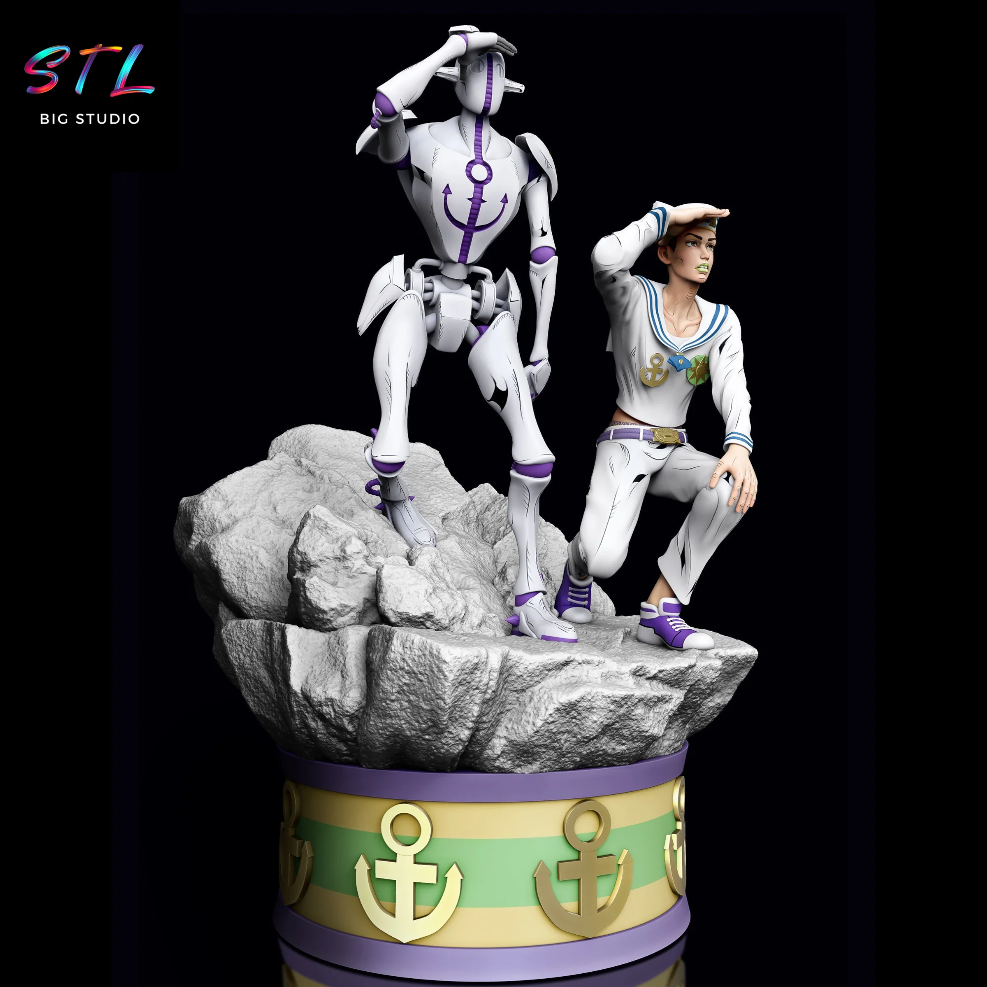 Josuke Higashikata STL | JoJo’s Bizarre Adventure | 3D Printable Figure Model — view 2