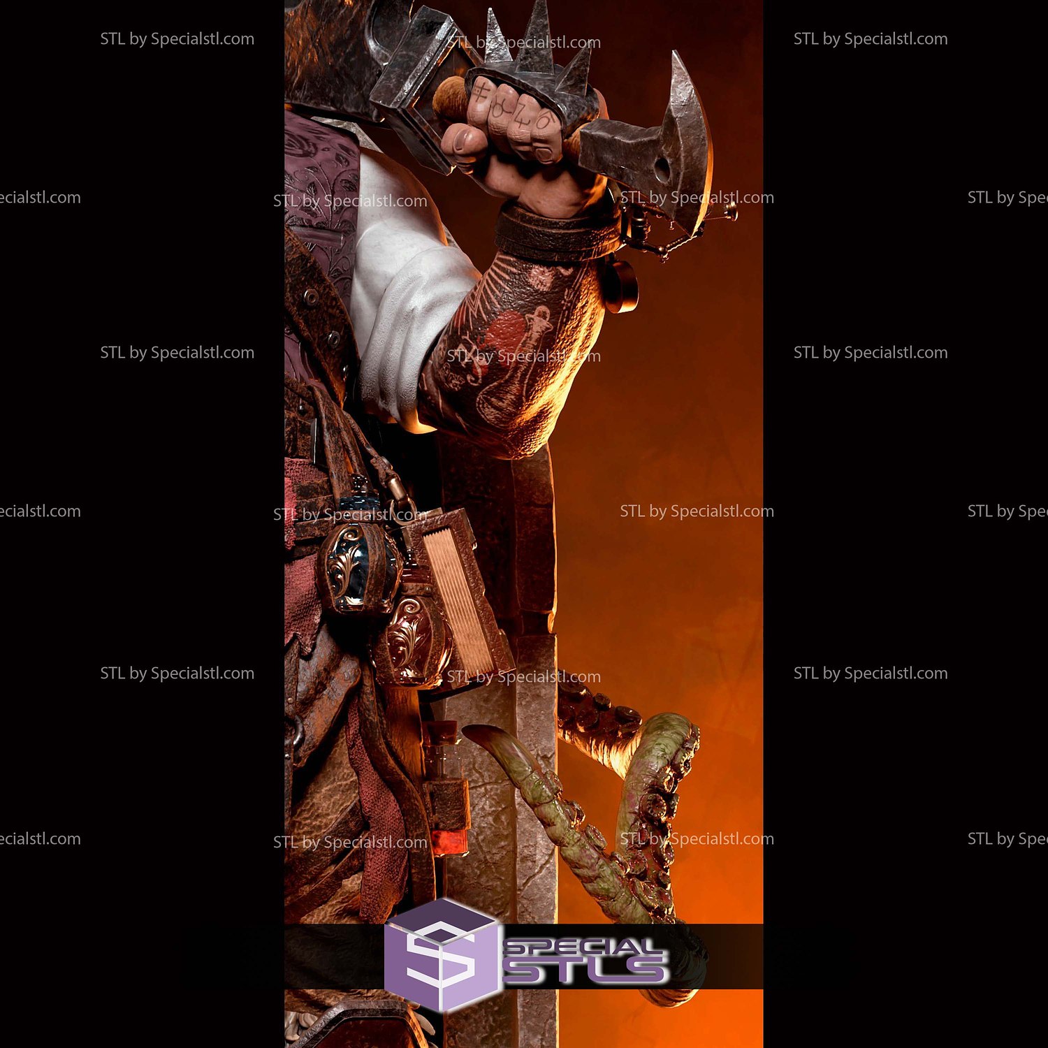 Thaaros The Call of Cthulhu 3D Printer Files STL Model — view 3