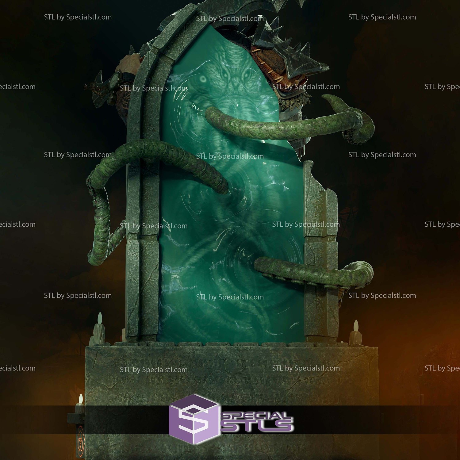 Thaaros The Call of Cthulhu 3D Printer Files STL Model — view 6