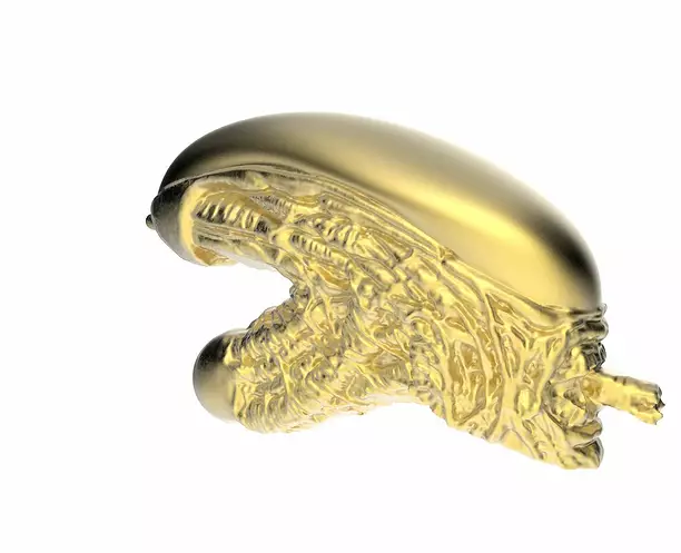 Scanned Alien Head 3D STL Model
