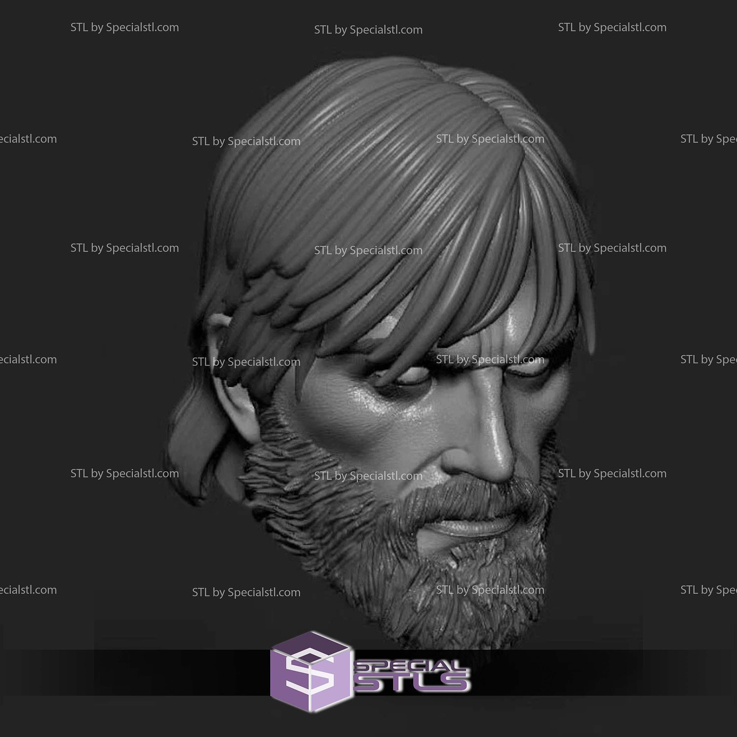Custom Head STL Matt Murdock 3D Model — view 2