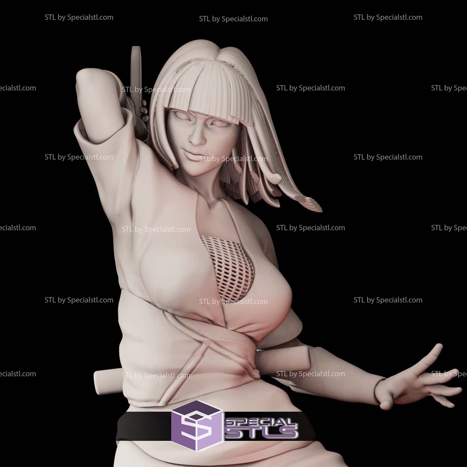 Samui Naruto 3D Printer Files STL Model — view 7