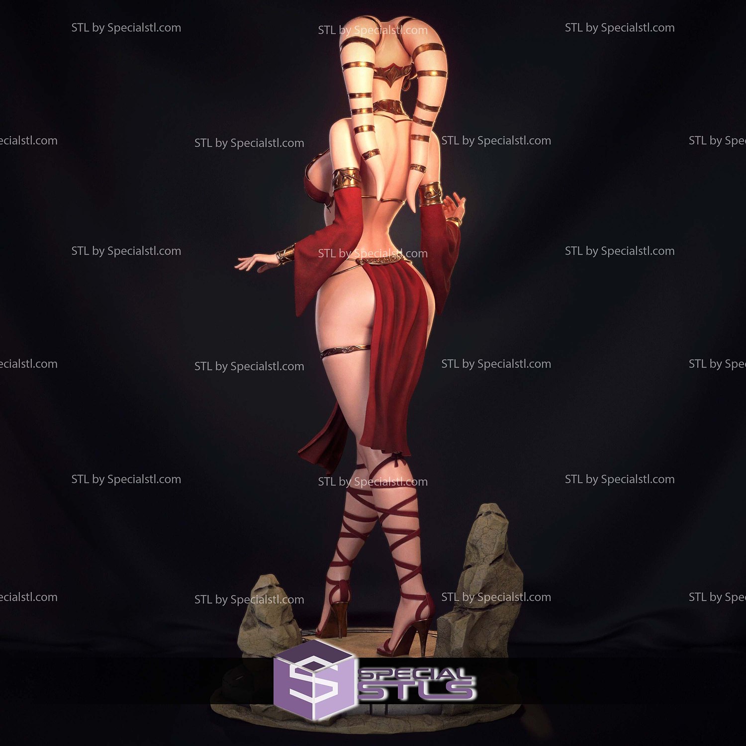 Twilek Hostess Starwars STL Files 3D Model — view 6