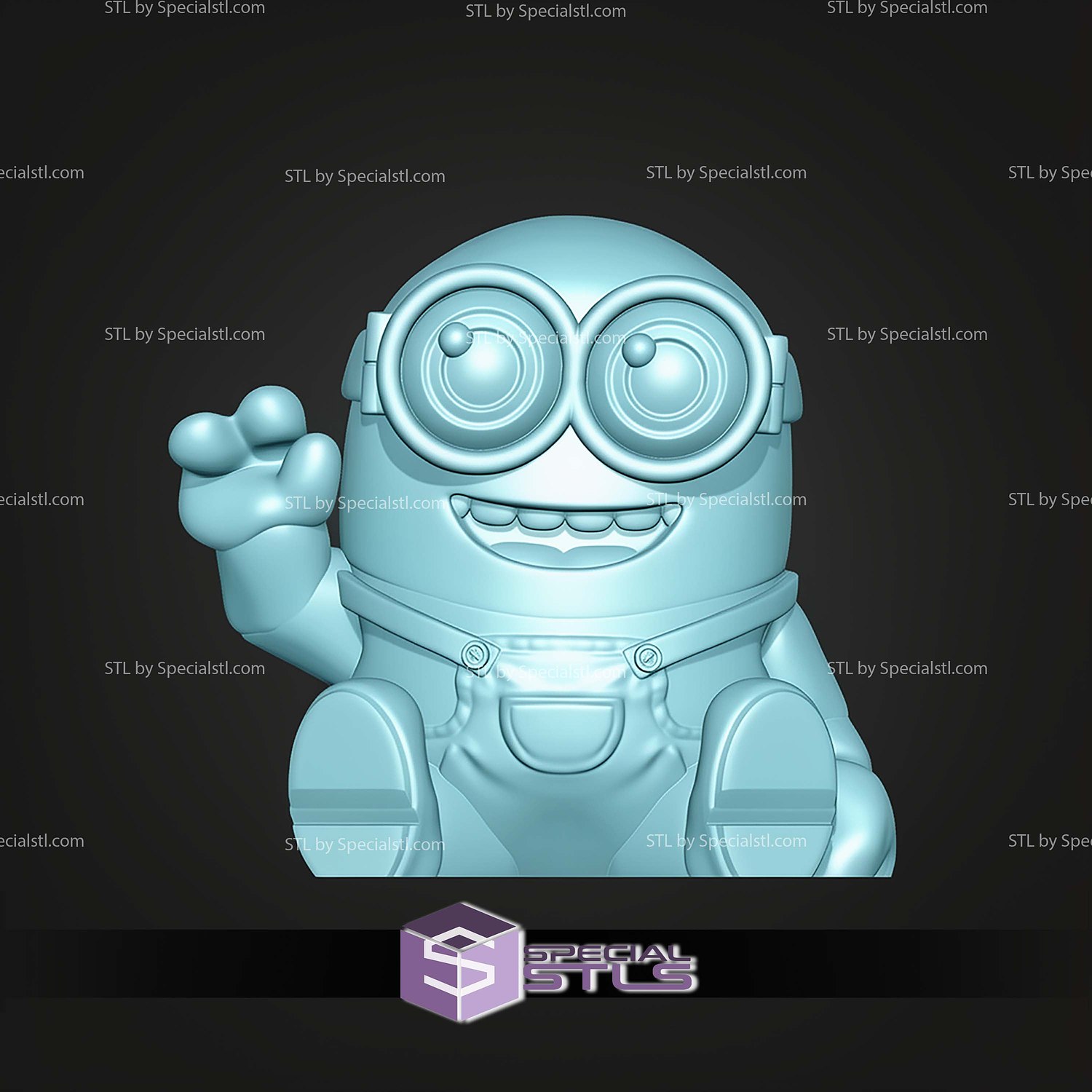 Super Basic STL Despicable Me Minion Bob MultiColor 3D Model — view 4