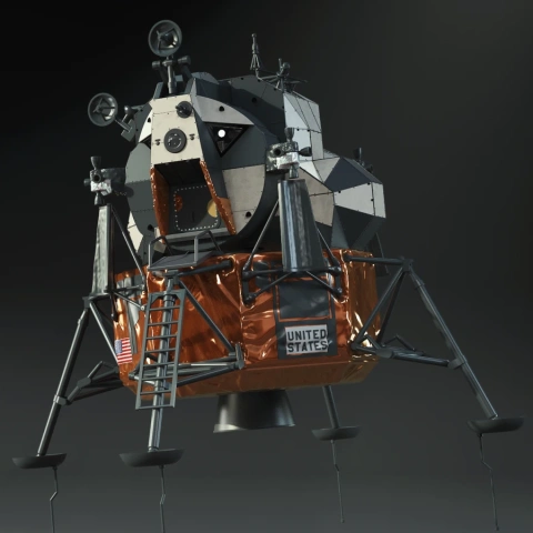 Apollo 11 Lunar Module Eagle 3D Printer Files | Assembly STL Model