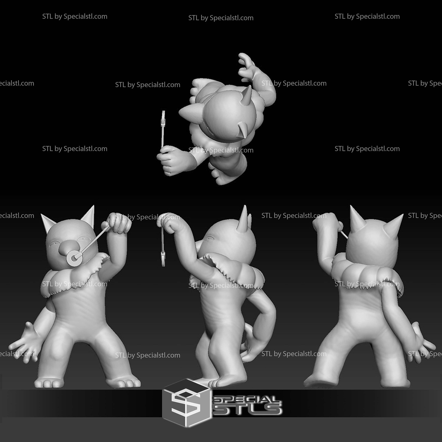Pokemon STL Collection Drowzee Hypno 3D Model — view 3