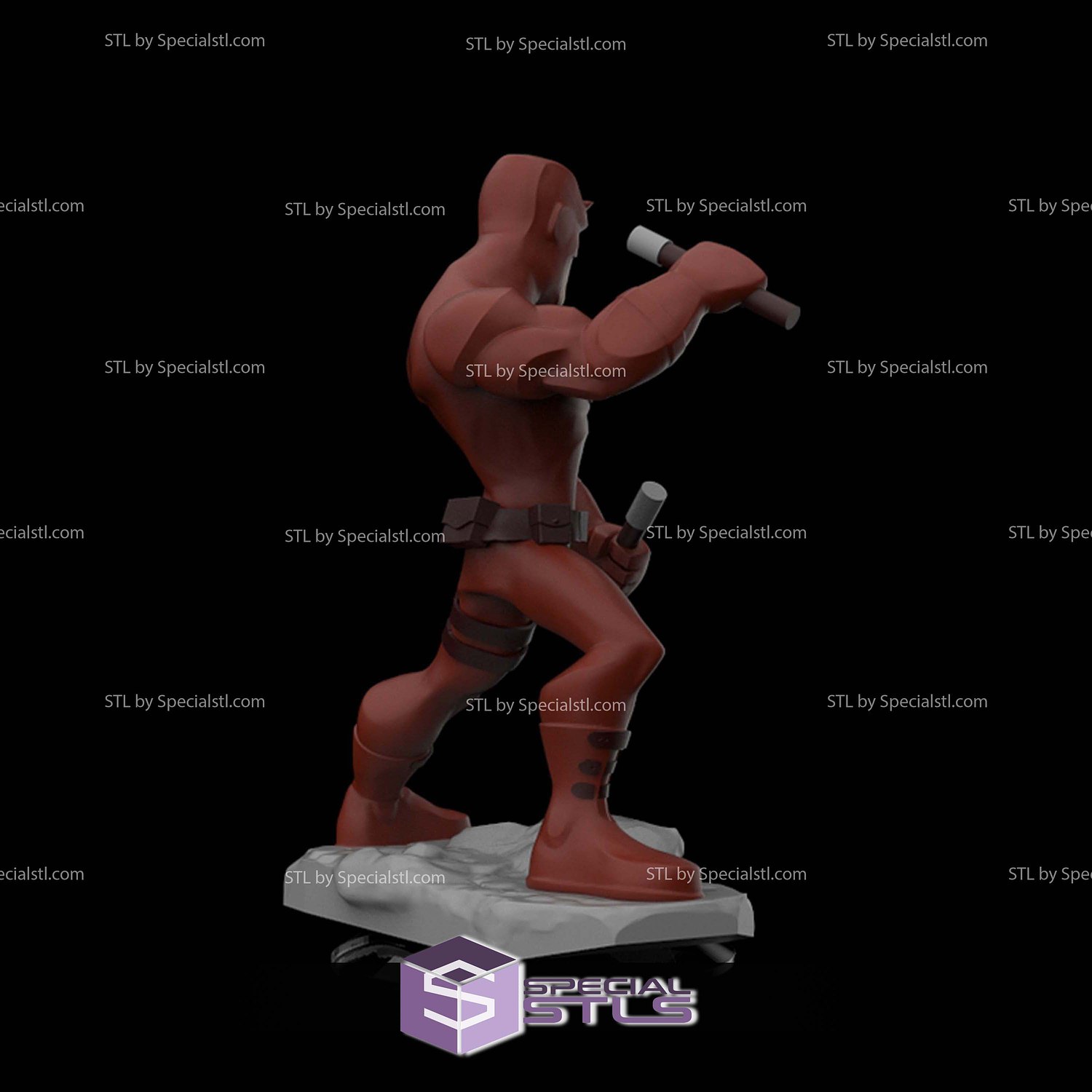 Disney Infinity Style STL Collection - Daredevil Classic 3D Model — view 3