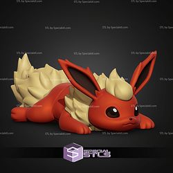 Super Basic STL Flexi Flareon V2 3D Model