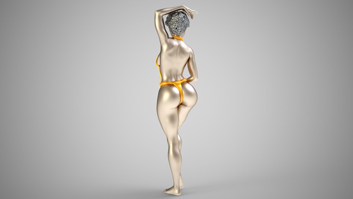 Fashion Pose 5 3D 3MF Model — view 5