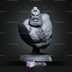Zangief Bust 165mm STL Files 3D Model