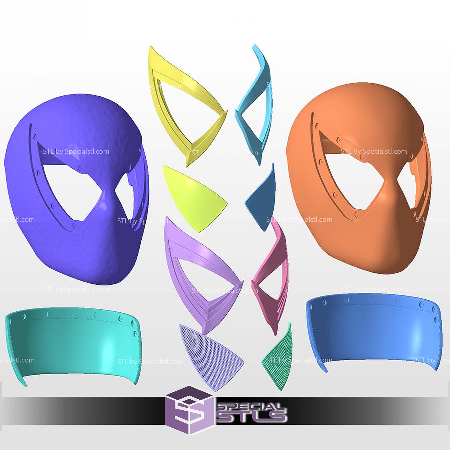 Cosplay STL Files Anti Venom Spider Man 2 PS5 Helmet 3D Model — view 2