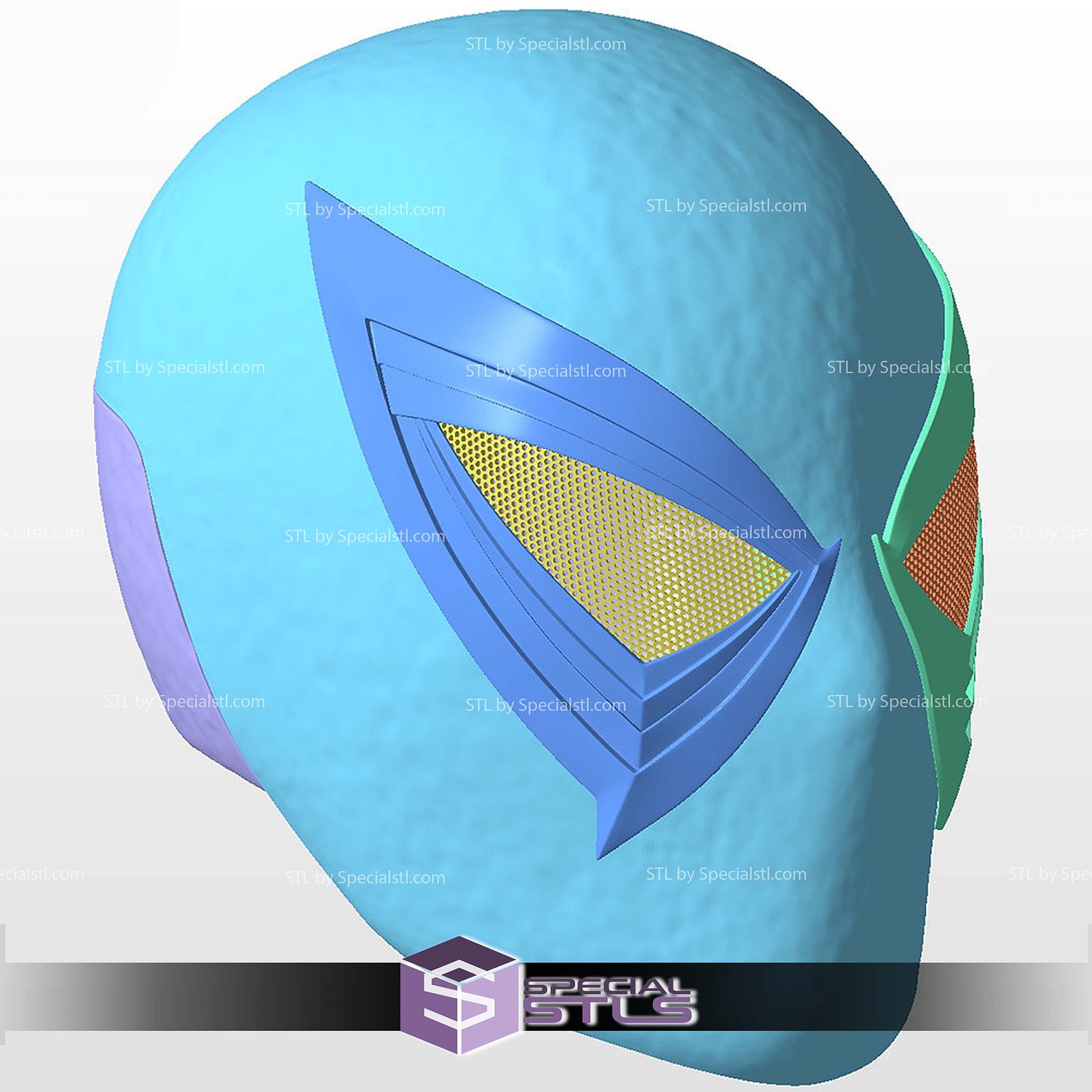 Cosplay STL Files Anti Venom Spider Man 2 PS5 Helmet 3D Model — view 4