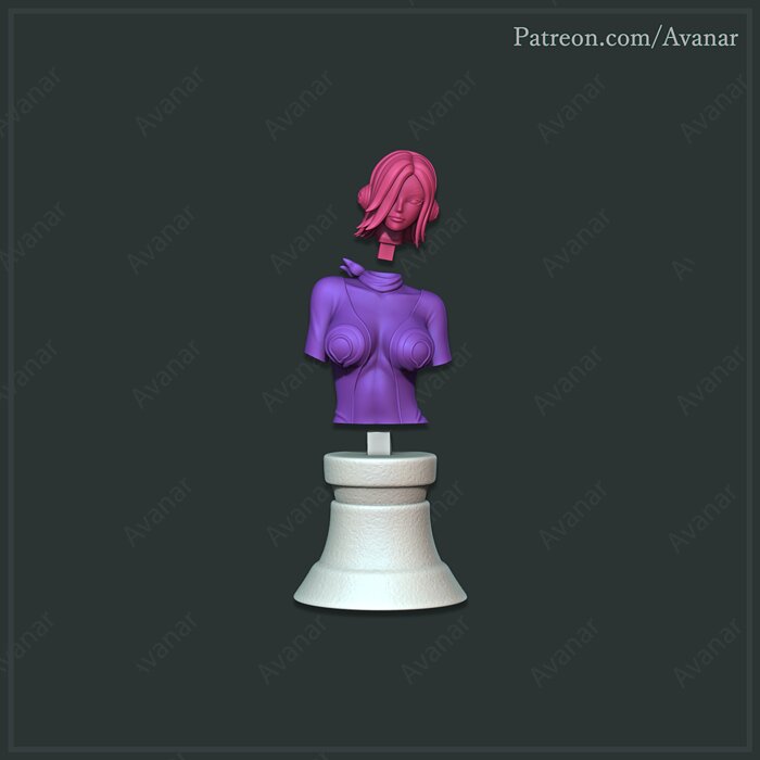 Reiju Vinsmoke Bust 3D STL Model — view 2