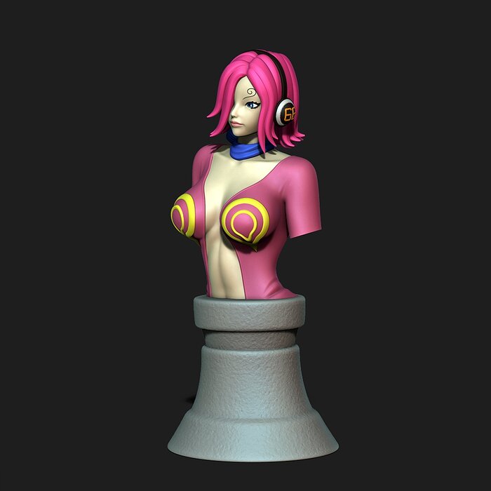 Reiju Vinsmoke Bust 3D STL Model — view 7
