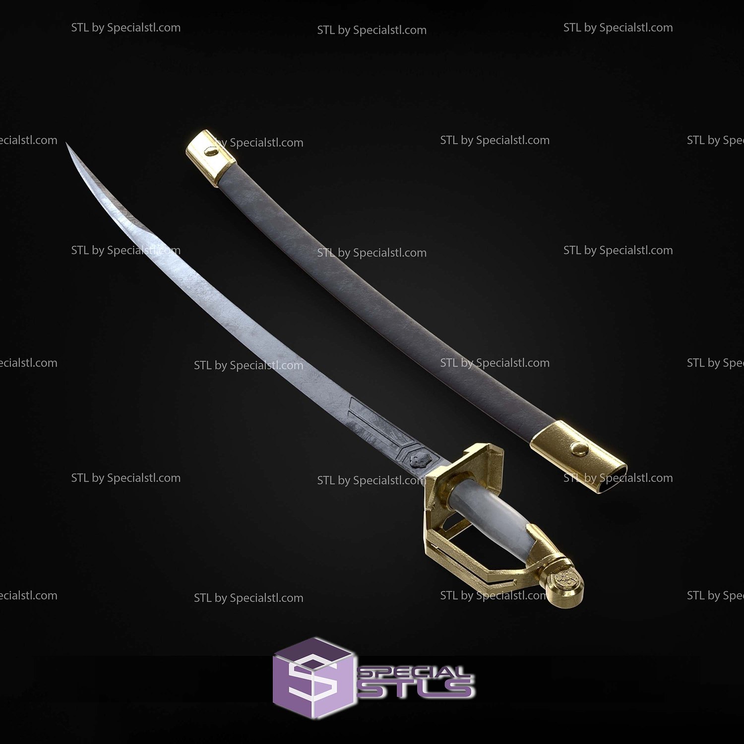 Cosplay STL Files Helldivers 2 CQC 2 Saber 3D Model — view 3