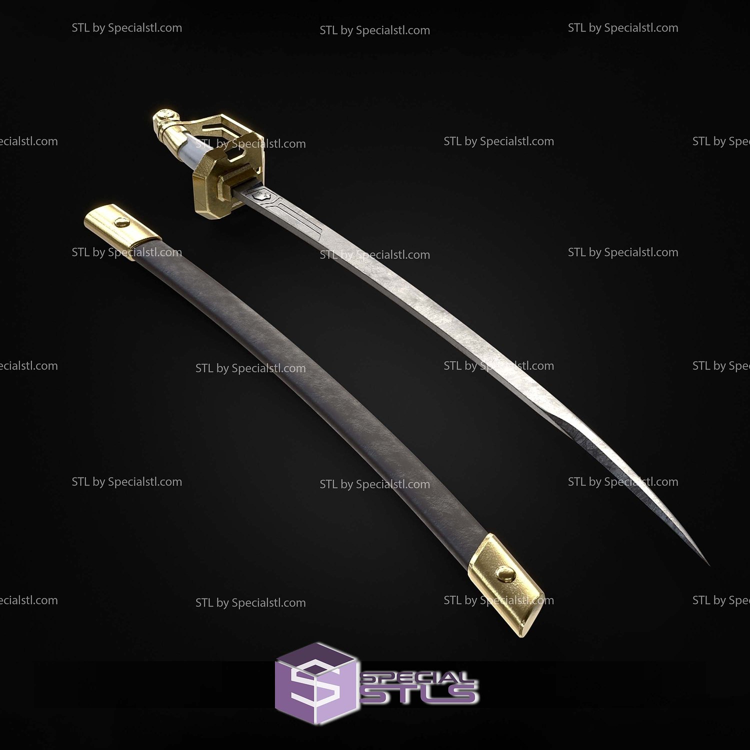 Cosplay STL Files Helldivers 2 CQC 2 Saber 3D Model — view 5