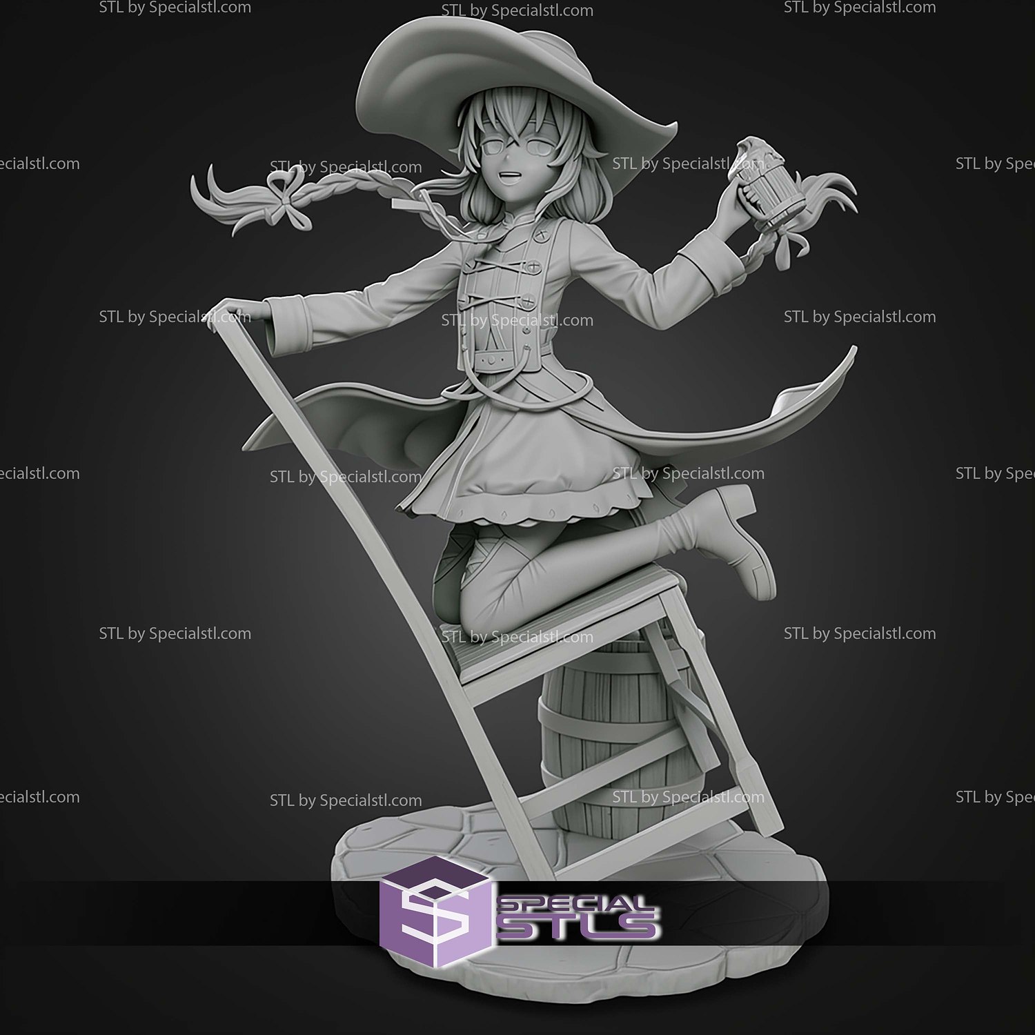 Roxy Migurdia on Chair 168mm STL Files 3D Model — view 2